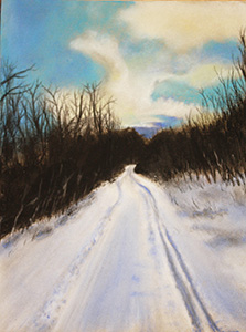 Image of Sarah Batson's pastel, Winter Love.